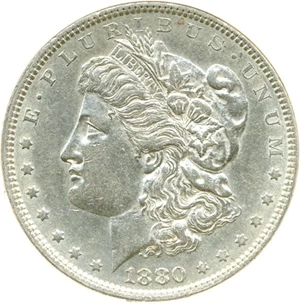 image for: Top 100 VAM: 1880 $1 VAM 6 8/7 Spikes DGS AU53 (Cleaned)