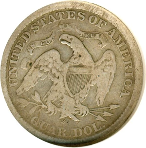 image for: 1872-S 25c DGS F12 (Lightly Cleaned, Edge Damage, Repaired)