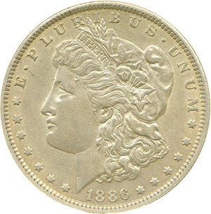image for: Top 100 VAM: 1886-O $1 VAM 1A Clashed E DGS AU55 (Lightly Cleaned)