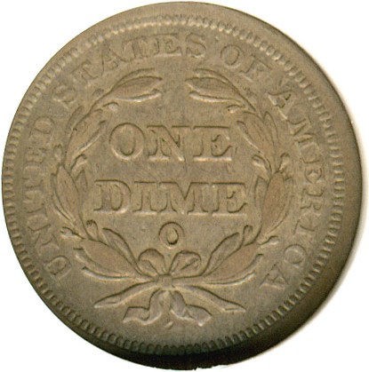 image for: 1852-O 10c DGS VF35  (Scratched)