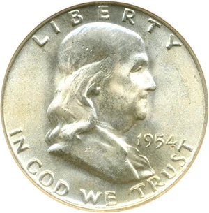 image for: 1954-D 50c NGC MS64 FBL