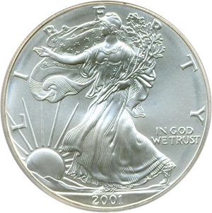 image for: 2001 $1 Silver Eagle ICG MS68