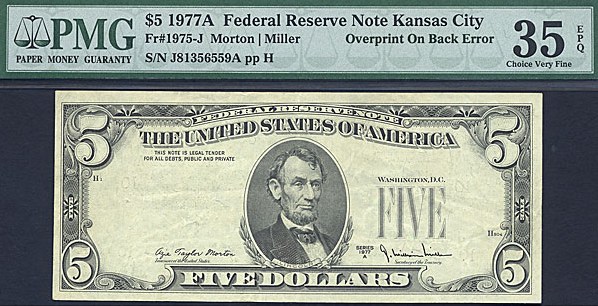 1977A $5 Replacement (Fr. 1975J*)