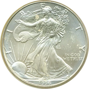 image for: 1996 $1 Silver Eagle PCGS MS68