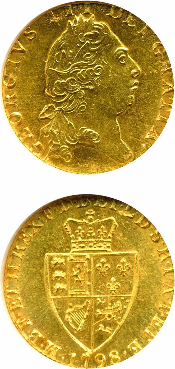 image for: Great Britain: 1798 Guinea  NGC MS64 (KM-609)