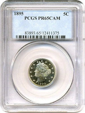 image for: 1895 5c PCGS Proof 65 Cameo