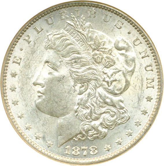 image for: Top 100 VAM: 1878 7TF $1 R79 VAM 223 Washed Out L DGS AU58  (Lightly Cleaned, Light Scratch Obverse)