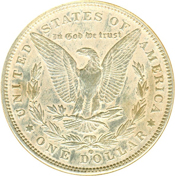 image for: Top 100 VAM: 1900-O $1 VAM 9  O/CC DGS AU50  (Cleaned, Altered Surfaces, Surface Residue)