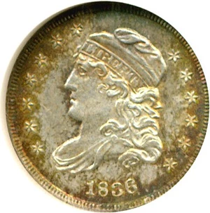 image for: 1836 H10c Large 5c NGC MS63
