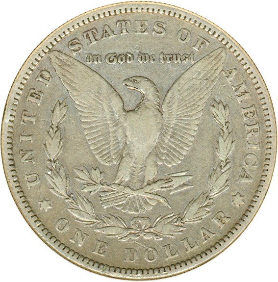 image for: Top 100 VAM: 1880 $1 VAM 7  8/7  Crossbar DGS VF30  (Cleaned)