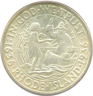 image for: 1936-S 50c Rhode Island PCGS MS65