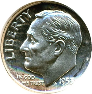 image for: 1953 10c NGC Proof 66 Cameo