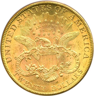 image for: 1889 $20 PCGS MS61