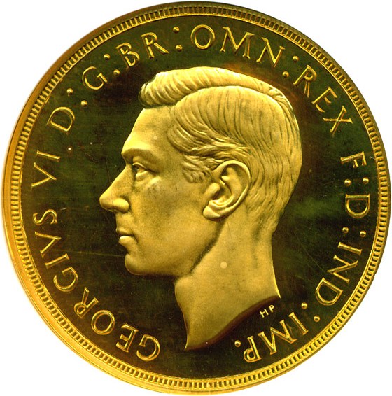 image for: Great Britain: 1937 5 Sov  NGC Proof 65 Cameo (KM-861)