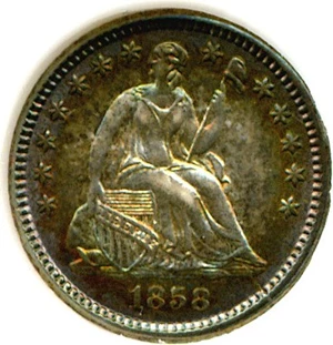 image for: 1858-O H10c DGS AU58 (Lightly Cleaned) *Color*