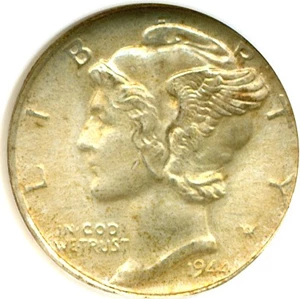 image for: 1944-S 10c ANACS MS66 FB