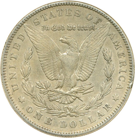 image for: Top 100 VAM: 1902 $1 VAM 4  Doubled Ear DGS XF45  (Cleaned, Rim Damage, Scratched)