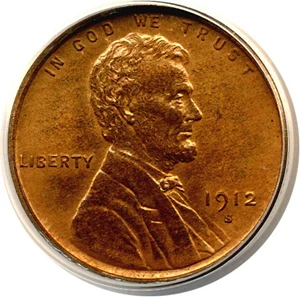 image for: 1912-S 1c ANACS MS62 RB