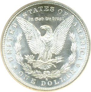 image for: Top 100 VAM: 1880-S $1 VAM 10 8/7 Crossbar DGS MS63 (Scratched)