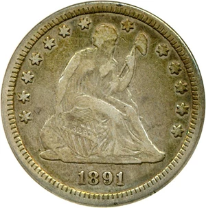 image for: 1891-O 25c DGS VF25 (Light Scratch Obverse)