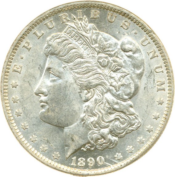 image for: Hot 50 VAM: 1890-O $1 VAM 10  Comet Variety DGS AU58  (Lightly Cleaned)