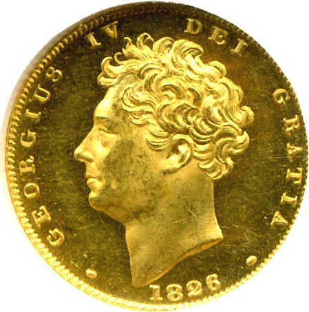 image for: Great Britain: 1826 1/2 Sov  NGC Proof 63 (KM-700)
