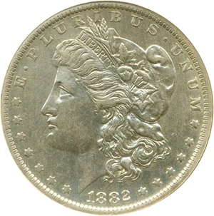 image for: Top 100 VAM: 1882-O $1 VAM 3 O/S EDS DGS AU55 (Cleaned, Scratched)