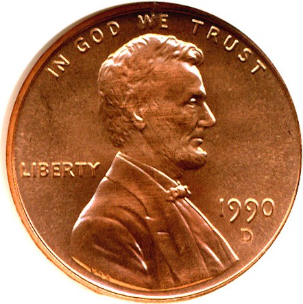 image for: 1990-D 1c  NGC MS67 RD