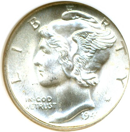 image for: 1941-D 10c  NGC MS65 FB