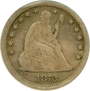 image for: 1872-S 25c DGS F12 (Lightly Cleaned, Edge Damage, Repaired)