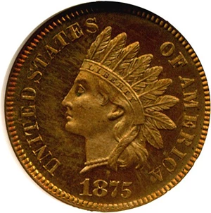 image for: 1875 1c NGC Proof 64 RB Cameo
