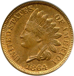 image for: 1864 1c Bronze PCGS MS63 RB