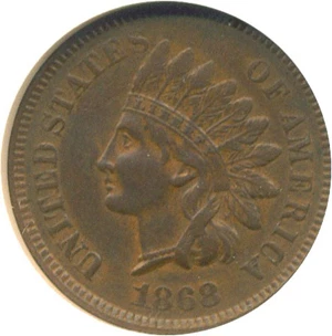 image for: 1868 1c NGC XF45 BN