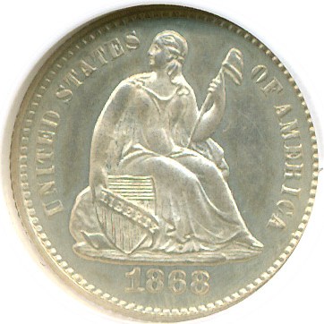 image for: 1868 H10C NGC Proof 64 Cameo