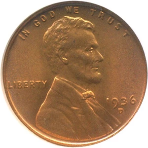 image for: 1936-D 1c NGC MS66 RD