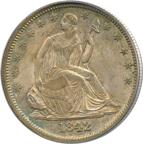 image for: 1842 50c  PCGS MS63 