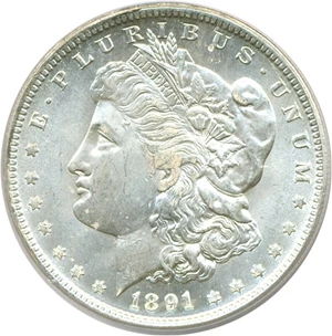 image for: 1891-O $1 PCGS MS64