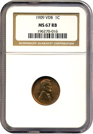image for: 1909 VDB 1c NGC MS67 RB