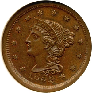 image for: 1852 1c NGC MS65 BN