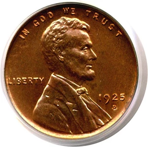 image for: 1925-D 1c PCGS MS65 RD