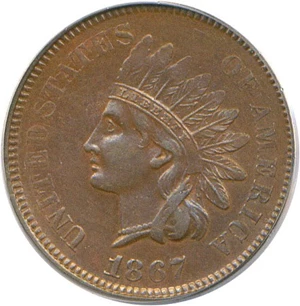 image for: 1867 1c PCGS AU55 BN