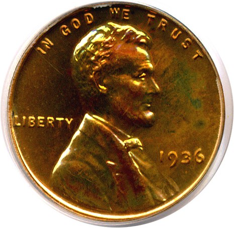 image for: 1936 1c Ty.2 - Brilliant PCGS Proof 65 RD