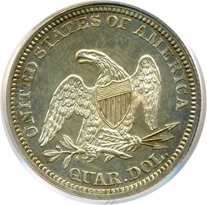 image for: 1862 25c PCGS Proof 63 Cameo