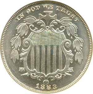 image for: 1883 5c Shield NGC Proof 66