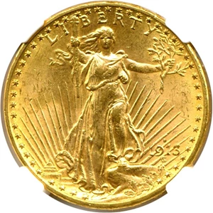 image for: 1913-D $20 NGC MS63