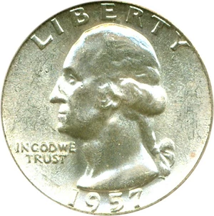 image for: 1957 25c PCGS MS66