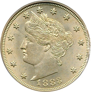 image for: 1883 5c With Cents PCGS MS64