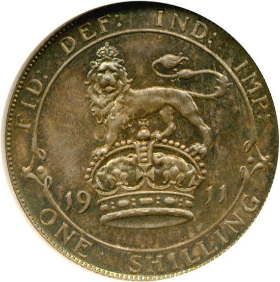 image for: Great Britain: 1911 Shil  NGC Proof 64