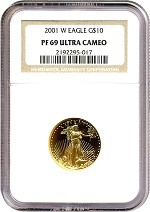 image for: 2001-W $10 Gold Eagle NGC Proof 69 UCameo