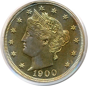 image for: 1900 5c PCGS Proof 65 *Color*